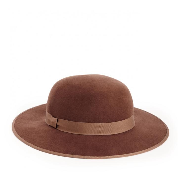 Sole Society Sole Society Wide Brim Wool Hat - Tan-one Size