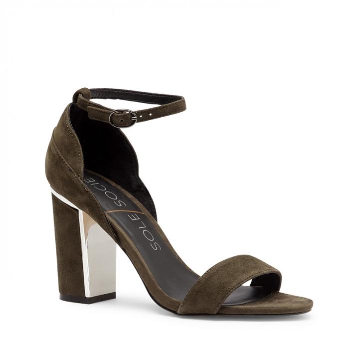 Sole Society Sole Society Paden Block Heel Sandal - Olive-6