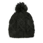 Sole Society Sole Society Cable Knit Pom Beanie - Black-one Size