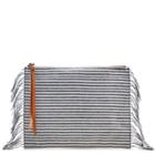 Sole Society Sole Society Bradford Fabric Pouch W/ Fringe - Cream Black