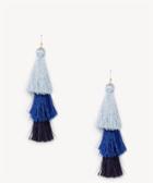 Sole Society Sole Society Ombre Fringe Tassel Earring Teal Combo One Size Os