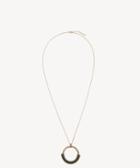 Sole Society Sole Society Genuine Leather Wrapped Pendant Olive One Size Os