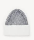Sole Society Women's Cashmere Blend Ribbed Beanie Hat Grey Combo One Size Acrylic From Sole Society