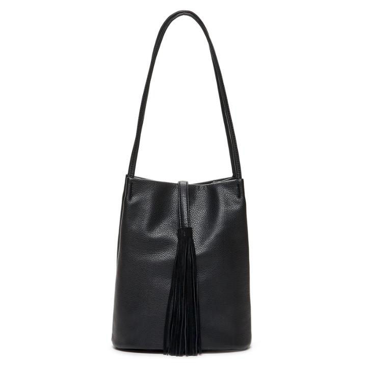 Sole Society Sole Society Ariana Bucket With Long Tassel - Black