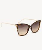 Sole Society Women's Dawn Cat Eye Sunglasses With Metal Detail Honey Tortoise One Size Plastic From Sole Society