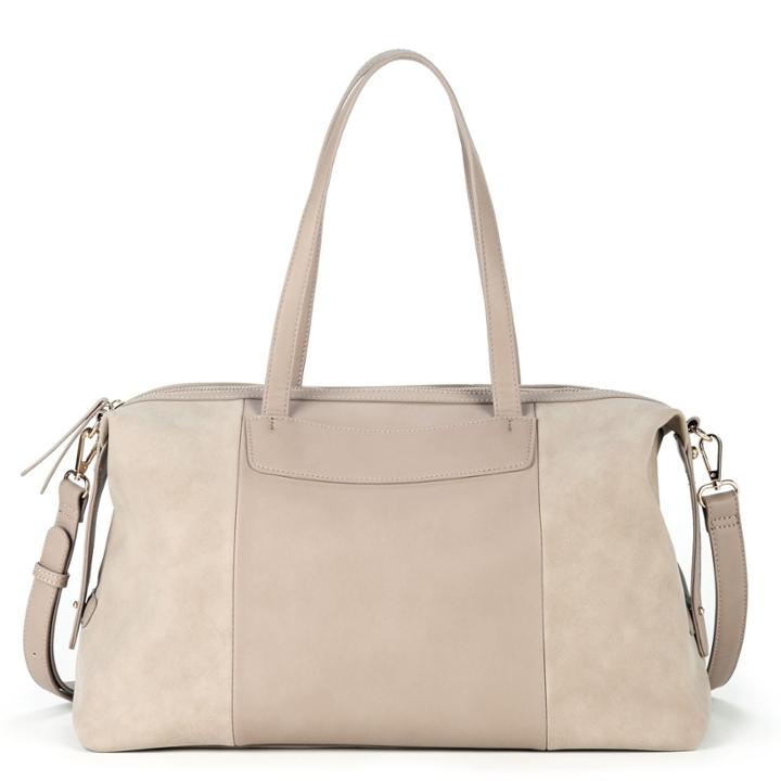 Sole Society Sole Society Greyson Mixed Material Satchel - Taupe-one Size