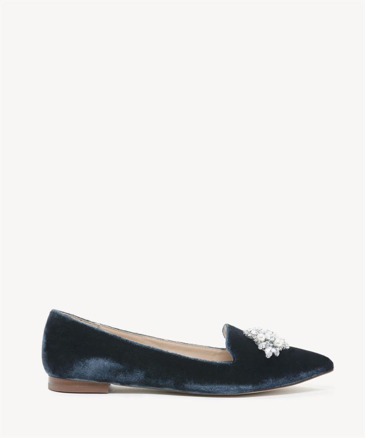 Sole Society Sole Society Libry Bejeweled Flats Cloud Blue Size 6 Fabric
