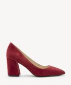 Sole Society Women's Twila Block Heels Pumps Deep Red Size 5 Haircalf From Sole Society