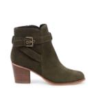 Sole Society Sole Society Paislee Buckle Strap Bootie - Dark Olive-5