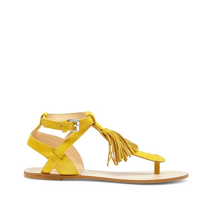 Sole Society Sole Society Pandora Fringe Flat Sandal - Sunflower