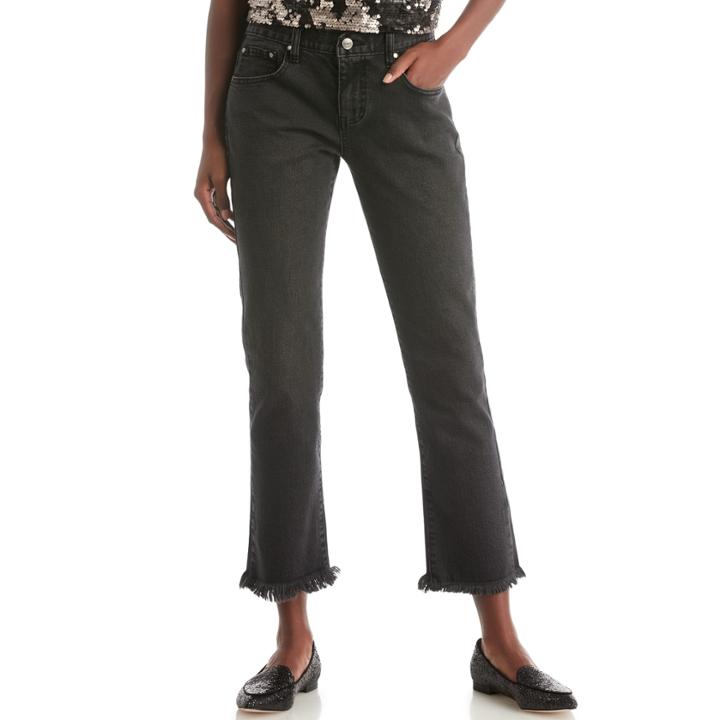 Evidnt Evidnt Frayed Ankle Pant - Black