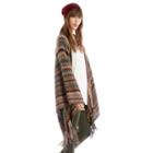 Sole Society Sole Society Knit Multi Stripe Poncho - Multi