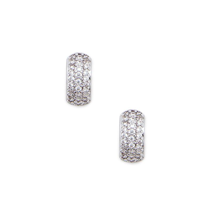 Sole Society Sole Society Pave Huggie Hoops - Crystal