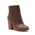 Sole Society Sole Society Henley Snap Button Platform Bootie - Red Brown-6