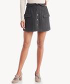 Astr Astr Women's Wilshire Skirt In Color: Charcoal Brown Stripe Size Xs From Sole Society