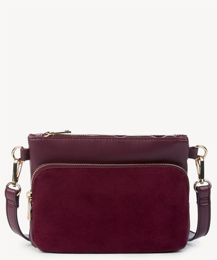 Sole Society Sole Society Bahara Genuine Suede Zippered Crossbody