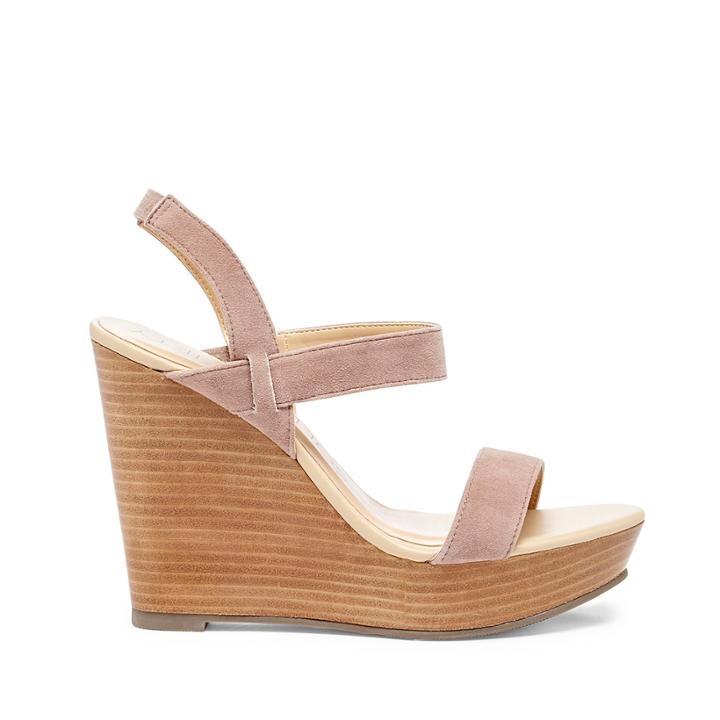 Sole Society Sole Society Penelope Wedge Sandal - Auburn Taupe