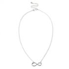 Sole Society Sole Society Eternity Knot Necklace - Silver-one Size
