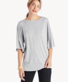 La Made La Made Women's Erin Ruffle Sleeve Blouse Tee In Color: Heather Grey Size Xs From Sole Society