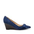 Sole Society Sole Society Theirien Suede Stacked Wedge - Indigo