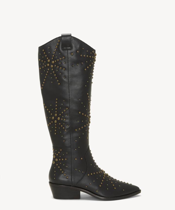 1. State 1. State Women's Sabylla Studded Boots Black Size 10 Leather From Sole Society