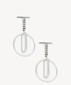 Sole Society Sole Society Industrial Drop Earrings Silver One Size Os