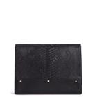 Sole Society Sole Society Manuela Oversize Vegan Clutch - Black Cognac-one Size
