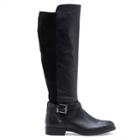 Sole Society Sole Society Margaux Buckled Tall Boot - Black-8.5
