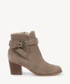 Sole Society Sole Society Paislee Buckle Strap Bootie Dark Taupe Size 9 Suede