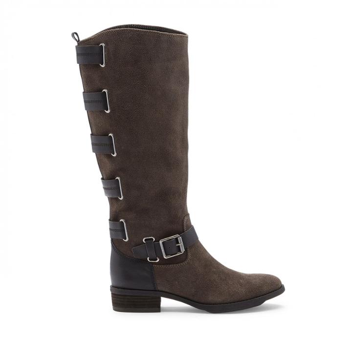 Sole Society Sole Society Franzie Buckled Tall Boot - Ash Black-5