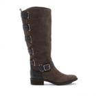 Sole Society Sole Society Franzie Buckled Tall Boot - Ash Black-5