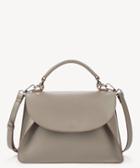 Sole Society Sole Society Izzy Vegan Wide Satchel W/ Rounded Flap Bag Taupe Leather