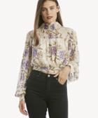Astr Astr Women's Rhonda Top In Color: Cream Lilac Floral Size Xs From Sole Society