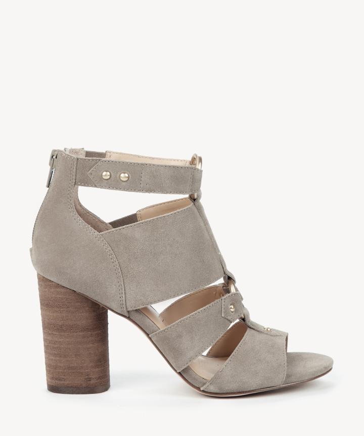 Sole Society Women's Sadey Caged Sandals Mushroom Size 5 Suede From Sole Society