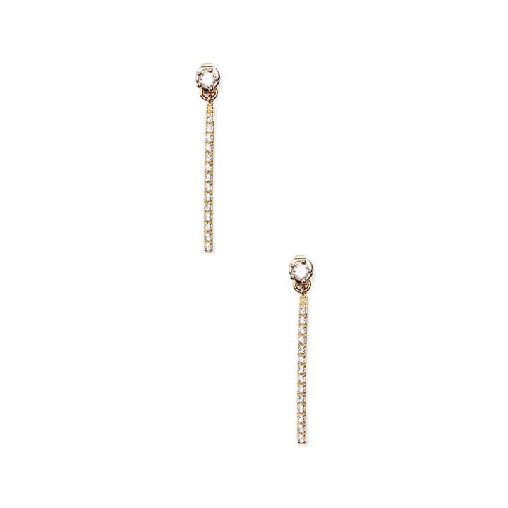 Sole Society Sole Society Crystal Bar Ear Jackets - Gold