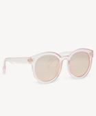 Sole Society Sole Society Janey Oversize Frosted Sunglasses Pink One Size Plastic