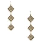 Sole Society Sole Society Lattice Cut Shoulder Duster Earrings - Antique Gold-one Size