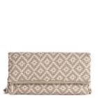 Sole Society Sole Society Lisbeth Weave Foldover Clutch - Nude Combo