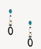 Sole Society Sole Society Tribal Beaded Drop Earrings Turquoise One Size Os