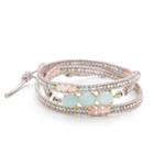Sole Society Sole Society Beaded Wrap Bracelet - Mint Combo