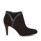 Sole Society Sole Society Roxine Almond Toe Suede Bootie - Black-5.5
