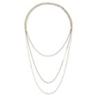 Sole Society Sole Society Dainty Layered Crystal Necklace - Crystal-one Size