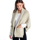 Sole Society Sole Society Cable Knit Shrug Cardigan - Ivory-one Size
