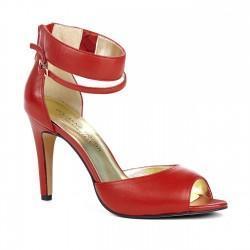 Solesociety Sole Society Denelle Ankle Strap Heel - Apple Red-5.5