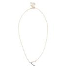 Sole Society Sole Society Delicate Wishbone Necklace - Gold