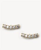 Sole Society Sole Society Plated Earring Set Crystal One Size Os