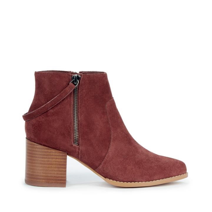 Sole Society Sole Society Everleigh Double Zipper Bootie - Bordeaux