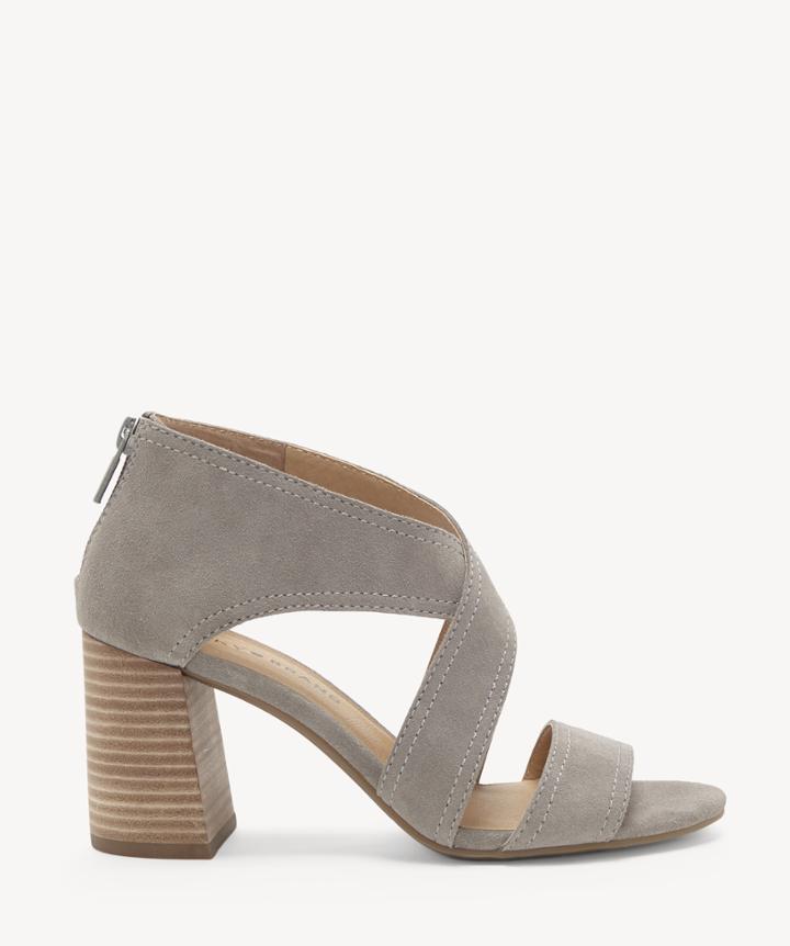 Lucky Brand Lucky Brand Women's Vidva Criss Cross Sandals Titanium Size 5 Suede From Sole Society