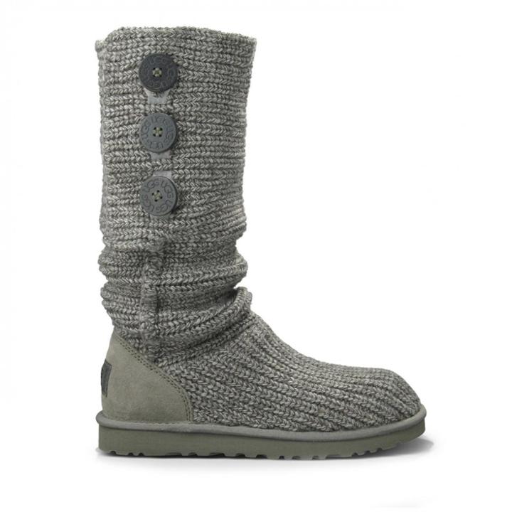 Ugg Ugg Classic Cardy Knit Boot - Grey-9