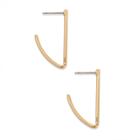 Sole Society Sole Society Modern Curve Drop Earring - Gold-one Size